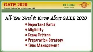 GATE 2020: All You Need to Know [Important Dates, Eligibility, Strategy]