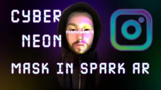 Как сделать маску в Spark AR? Создание неоновой маски с тестом на глазах в Instagram!