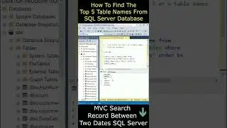 How To Fetch Top 5 or N Table Names sql server ssms database