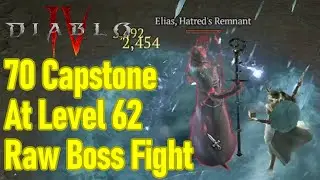 Diablo 4 Elias Hatreds Remnant boss fight at level 62, lightning sorcerer, RAW (not a guide)