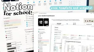 How to organize for school with Notion! 📚 | Free template + widgets ✨