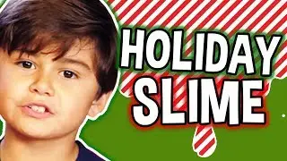 Make CHRISTMAS SLIME! Candy cane slime recipe w. snowflakes + glitter slime ~ pocket.watch jr.