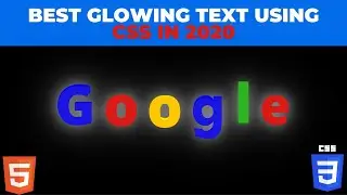 How to Make glowing text using CSS in 2020 | CSS Tutorials 2020 | HTML and CSS Tutorials