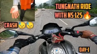 1200 km Ride With NS 125 cc 😱 | Delhi to Tungnath (Uttrakhand)🔥| Pehle hi din Crash 😓||