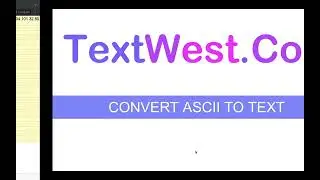 Convert ASCII To Text