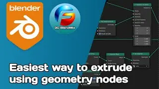 How to Extrude using geometry nodes in Blender