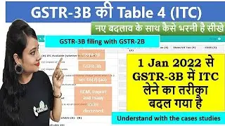 GSTR 3B Filing with GSTR-2B from Jan 2022, How to claim ITC in GSTR-3B as per new changes in 2022