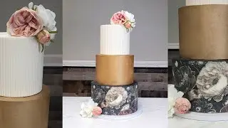 Edible Moody Floral Printed Fondant Cake  without Wafer Paper or Edible Sheets! (New Cake Trend?)