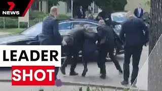 Slovak Prime Minister Robert Fico shot and wounded in assassination attempt | 7 News Australia