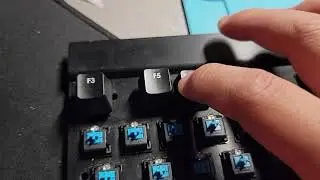 Cherry blues: stock, lubed, lubed and filmed.
