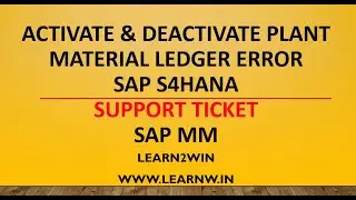 activate plant sap s4hana | deactivate plant sap | material ledger activation | plant activation sap