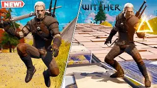 Fortnite Geralt The Rivia Skin (The Witcher) Gameplay ! - Battle Pass Secret Outfit