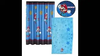 Super Mario Brothers Bathroom Set Nintendo Simply the Best Shower Curtain Towel and Bath Mat