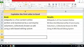 How To Capitalize Only The First Letter Of A Sentence  |  Make First Letter Capital in MS Excel.