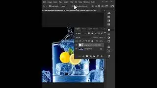 Blend Lemon  🍋 In Ice Cube | Photoshop Tutorial #shorts #edit