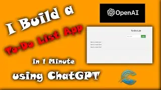 Build a To-Do List App in 1 Minute using ChatGPT  #openai #chatgpt
