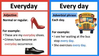 EVERYDAY vs EVERY DAY 🤔 | What's the difference? | Learn with examples