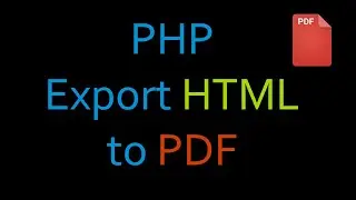 Export HTML to PDF document with PHP