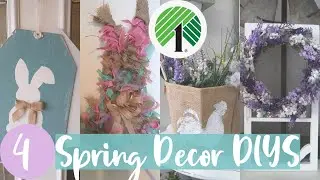 Dollar Tree Spring DIY Decor | Burlap DIYs | Easter Decor DIY | Farmhouse Style