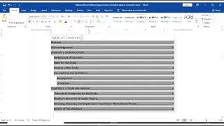 Inserting Different Page Numbers and Table of Contents using Word | LearningIsFun