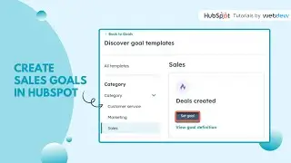 How to create sales goals in HubSpot