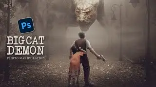 Create a Big Cat Demon Photo Manipulation With Vintage Color in Photoshop