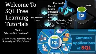 #sql #free #course #text #functions #concat #concat_ws #right  #left #substring #reverse (Video -21)