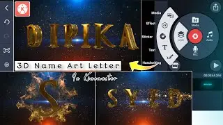 3D Name Art Letter Video Editing In Kinemaster | 3D Text Video Editing WhatsApp Status Editing