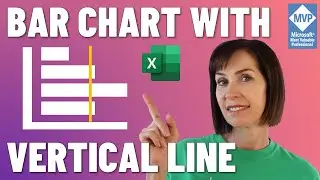 CUSTOM Excel Bar Chart with Vertical Line for AVERAGE, TARGET etc.