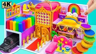 Build Mega Luxury Purple Dream House with 6 rooms from Cardboard ❤️ DIY Miniature House # 542