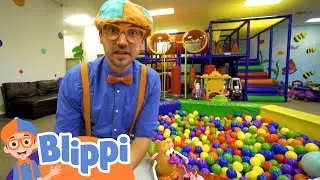 Blippi Learning Body Parts At The Indoor Play Place | Educational Videos For Kids