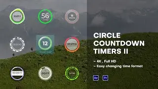 Circle Countdown Timers II | After Effects and Premiere Pro elements