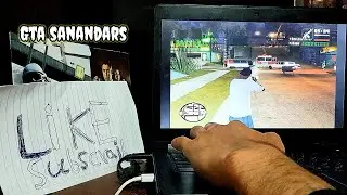 GTA San Andreas game with laptop computer cori seven 7