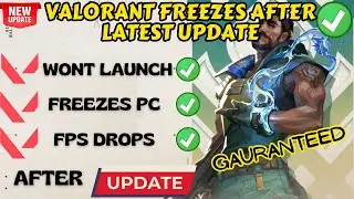 Valorant wont launch freeze or crash at startup after latest update FIX