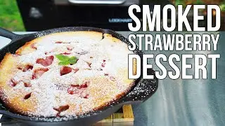 Smoked Strawberry Cheesecake Cobbler Dessert on the Pit Boss! Easy Pit Boss Dessert Recipe