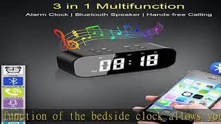 AFK Alarm Clock for Bedroom/Office,Digital Clock with Bluetooth Speaker,Small Alarm Clock for Heavy