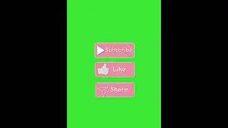 Pink subscribe button green screen, aesthetic subscribe button