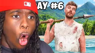 Kai Cenat Reacts to MrBeast 7 Days Stranded On An Island