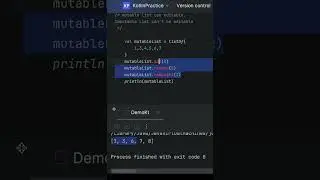 Mutable vs Immutable list in kotlin | 