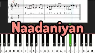 Naadaniyan with Guitar Tab and Piano Notes