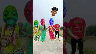 equal Tenge Tenge head and 3 cute bhabhi vs brother head matching game video 🤣 funny #viral