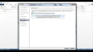 Disable Protected View For Outlook As Well As For Files Originated From The Internet.