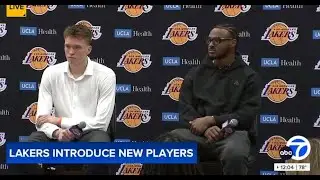 Lakers introduce new players Dalton Knecht and Bronny James!