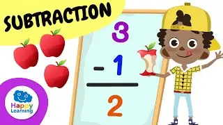 LEARN TO SUBTRACT | MATHEMATICS FOR KIDS | HAPPY LEARNING 7️⃣ ➖ 5️⃣ ＝ 2️⃣ ✅