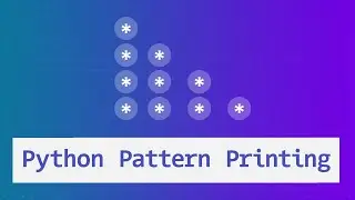 Python Pattern Printing Programs | Right Angle Triangle Star Pattern