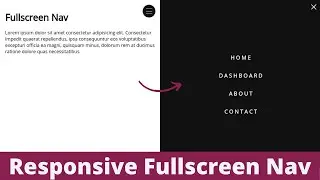 How to Create Responsive Animated Fullscreen Navigation Menu using HTML, CSS & JavaScript