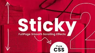 Sticky Text Full Page Scrolling Effects | Pure CSS Scroll Effects 2