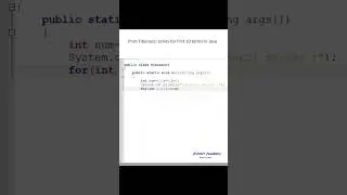 Fibonacci series in java