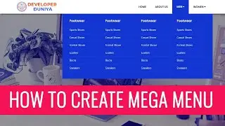 How To Create The Mega Drop Down Menu Using Html And Css | How To Create Megamenu And Dropdown Html