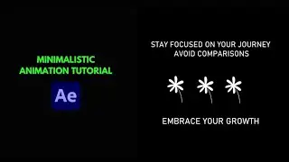 Minimalistic /Simple Animation After Effects - Simple text animation after effects